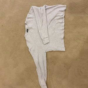 Cropped waffle long sleeve